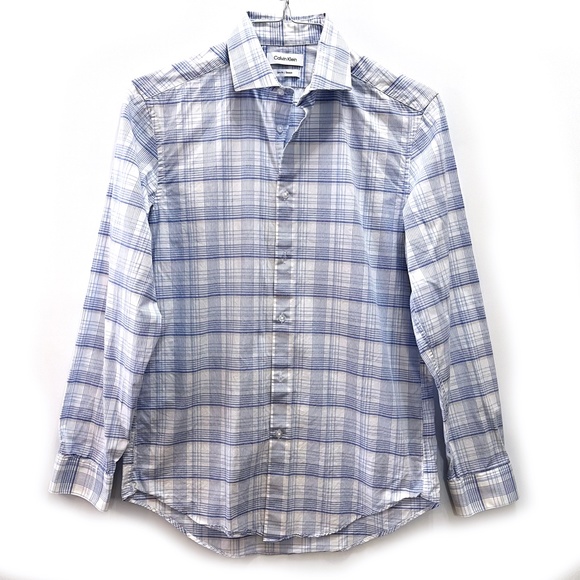 Mens M Slim Fit Long Sleeve Dress Shirt - Picture 2 of 4